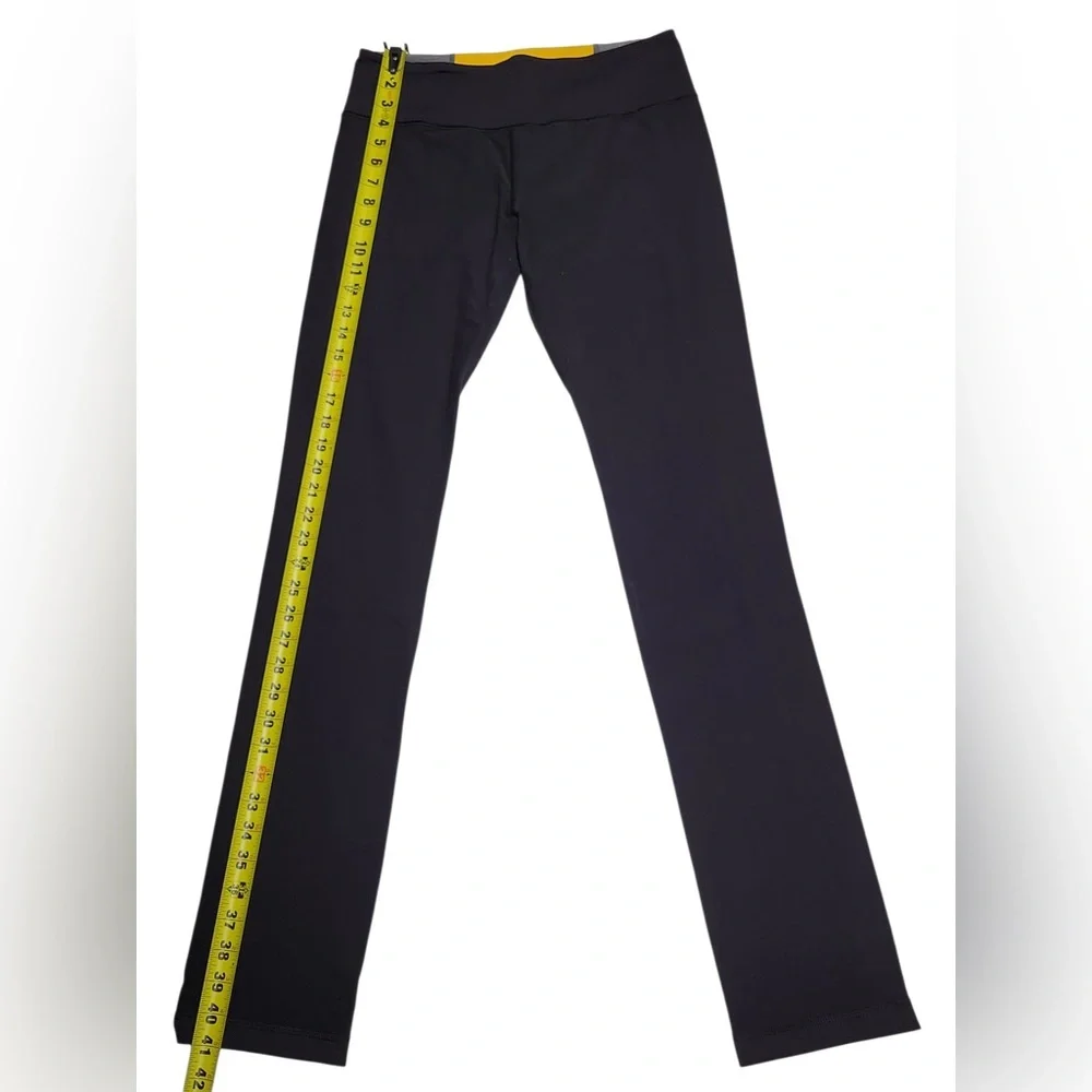 Lululemon Black‎ Yoga Leggings Size 8 Colorblock Waistband